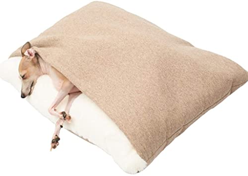 Panier chien lavable en machine avec base antidérapante et peluche douce 63cm