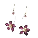 ピアス 桜 レディース レジンピアス 日本製 手作り 春 お出かけ お花見 入学式 卒業式 日本土産 留学 海外土産 プレゼント Sakura (紫)