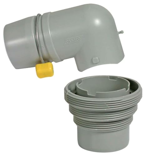 Image of Camco RV Easy Slip Elbow and 4-1 Adapter | Features a Larger Inside Diameter for Faster Dumping and Adapter Fits 3-Inch Slip or 3-Inch,3.5-Inch and 4-Inch Threaded Pipe (39144)