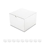 PACKQUEEN 10 Gift Boxes 6x6x4 Inches, Gift Boxes with Lids, Paper Gift Boxes for Gifts, Cupcake...
