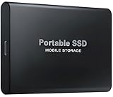 10T Portable External SSD – 10000GB USB 3.0 & Type-C Solid State Drive, Ultra-Slim Shockproof External Storage for Windows, Mac & Linux