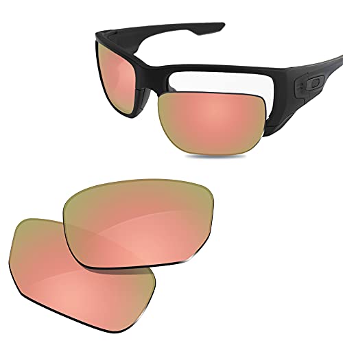 Verres polarisés Rose Gold Mirror anti-reflets pour lunettes de style Oakley Small