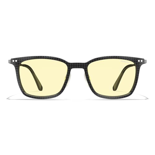 Image of ANYLUV Blue Light Glasses Men, Stylish Square Carbon Fiber Eyewear, Anti Eyestrain, Lightweight Mens Computer Gaming Glasses