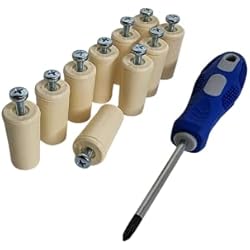 Topes Para Persianas Enrollables Topes para persianas enrollables de plasticos 10 Unidades con Destornillador Incluido para sustitución (Beige)