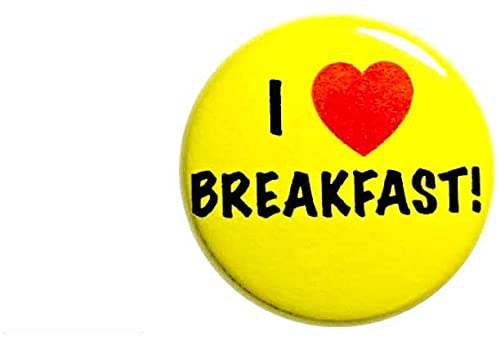 I Love Breakfast! Cute Button Lapel Pin for Backpacks or Jackets 1 Inch 83-15-image-45