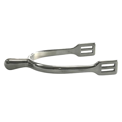 AJ Tack Ladies Stainless Steel Smooth Knob Dressage Spurs