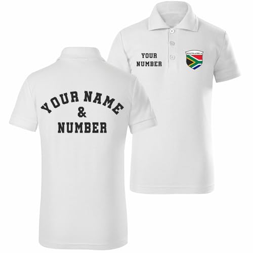 Polo de Football Enfant Afrique du Sud avec Nom et