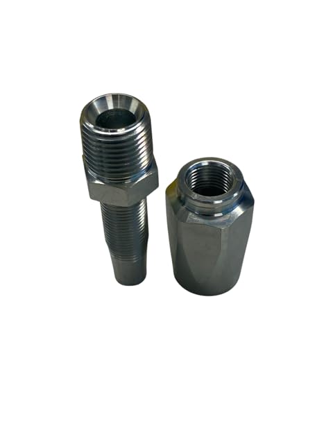 Image of 1 /2 inch Hose x 1 /2 inch Male NPT Reusable Hydraulic Fitting - For R2 /R16 Hose | Steel Reusable End | Hydraulic Field Repair & Assembly Coupler