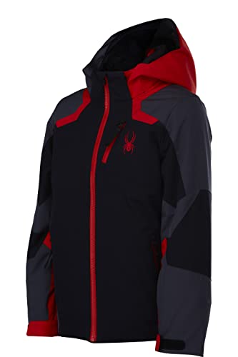 Spyder Boys' Leader Insulated Ski Jacket, Black Ebony, 20 #TOP2