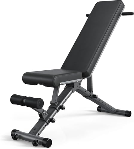 BARWING Adjustable Weight Bench Workout Bench, 1000 LB Heavy Duty Incline Decline Bench for Home Gym, Easy Assembly Foldable Training Lifting Bench, Ultra Short Gap New Version