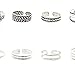 Himpokejg 12 Pcs/Pack Toe Rings Open Design Adjustable Unisex Joint Ring Fashionable Accessory Wedding Ring for Party - 12pcs