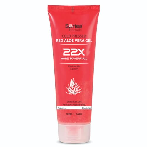 Image of Red Aloe Vera Gel - 22x More Potent | With Niacinamide & Aquaxyl | Cold Pressed | For Face, Hair & Scalp - 100g