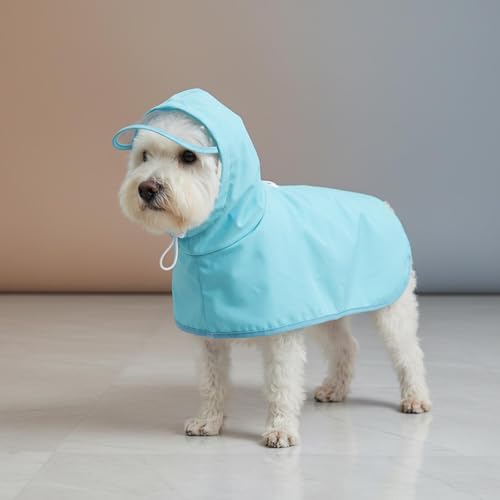 Poncho pour chien avec capuche transparente et ajustement ventral optimal - 8