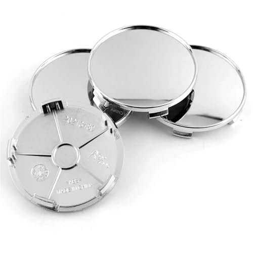 Cache-moyeux de roue 69mm ABS jante voiture anti-poussière silver