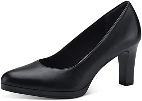 Escarpins Compensés Tamaris Femme 1-1-22320-41 – Noir, Cuir, Talon 4,5 Cm, Technologie Antiglisse Et Touch-it