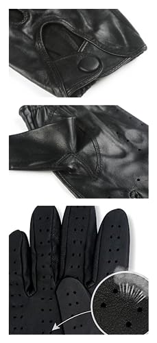 SURAWIL Mens Thin Touchscreen Leather Gloves