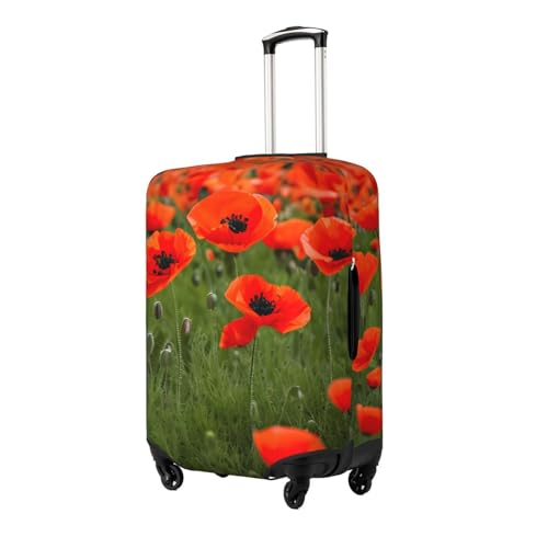 Poppy Flowers Petals Print Luggage Suitcase Cover Protector Luggage Washable Covers With Concealed Zipper2