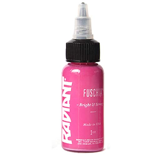Authentic Radiant Colors Tattoo Ink Easy Dispersion and Made in The USA (1 OZ, Fuschia)
