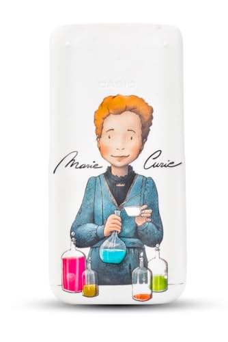 CASIO Carcasa calculadora científica SPX II Serigrafiada con la ilustración de Marie Curie y...