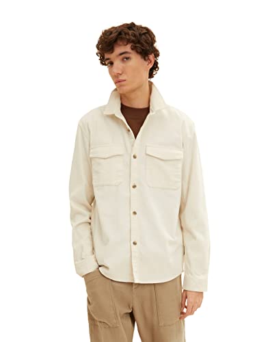 Chemise en Velours Côtelé Homme Doux et Chaud avec Doubles Poches Style Workwear Urbain