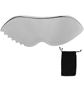 ANKROYU Gua Sha Facial Tools, Gua Sha Massage Board Comb Edge, 304 Stainless Steel Smoother Surfa...