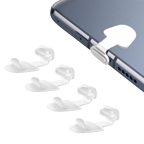 Ya en manzanajugosa.com: IOSPKKIO® Juego de 4 tapas antipolvo para puerto tipo C, tapón anti polvo para puerto de carga de teléfono tipo C, proteja sus dispositivos con tapones antipolvo, funda antipérdida - Blanco