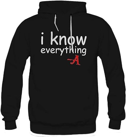 I Know Everything Black Pullover Hoodie