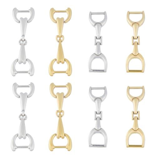 SUPERFINDINGS 8 Stück 2 Farben Pferdegebissschnalle Legierung D Ring Trensengebissschnallen Pferdegebiss Seidenschalschnalle Für Frau DIY Trensengebiss Pferdeschmuck Loafer Dekoration