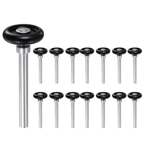 Rodillos de nailon negro de 1.8 pulgadas para puertas automáticas y rieles de garaje de 2 pulgadas 2