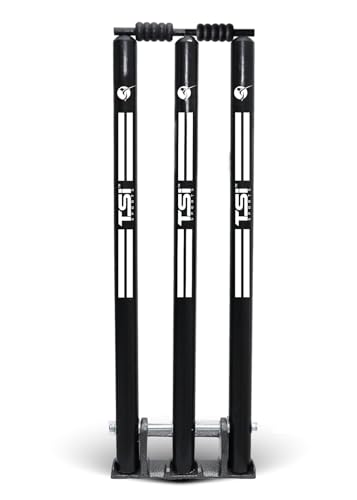 Image of Spring Back Wooden Stumps with Heavy Duty Base, with Heavy Duty Spring Stand Base Color Black Pack of 1PC