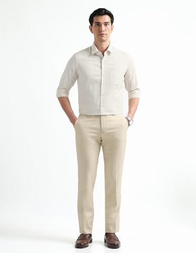 Image of Arrow Checked Slim Fit Mens Formal Shirt - Cotton, Breathable & Comfortable, Full Sleeves Shirts for Men