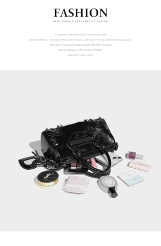 Fashion Crossbody Shoulder Bag Women Chic y2k PU Leather Sling Purse Tote Chic Grunge Aesthetic Purse Classy 2000s (black)4