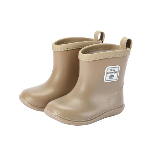 Tree Grandpa Toddler Rain Boots Size 7 for Boys Girls Kids Rain Shoes,Lightweight and Waterproof Baby rain boots with Easy on
