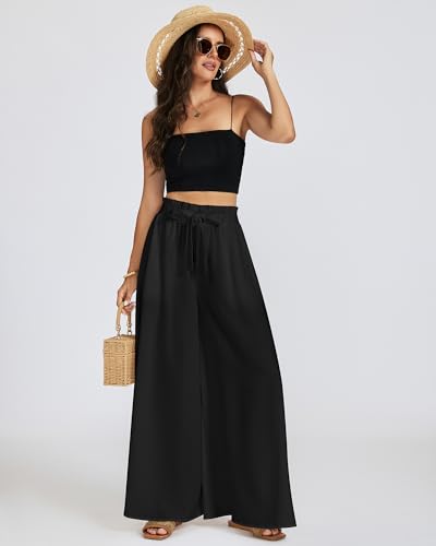 Pantalon palazzo fluide femme pour des tenues de vacances d'été décontractées