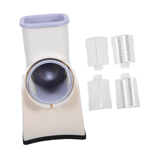 iplusmile Herramienta de Cocina Multifuncional para Cortar y Rallar Verduras y Quesos con Manivela Giratoria Desmontable para Pequeños Cuchillas Versátiles para Rebanar Desmenuzar y Rallar