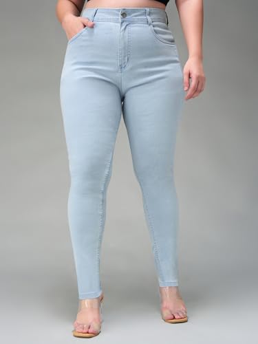 Image of Miss Chase A+ Women's Wide-Leg High Rise Regular Length Stretchable Denim Jeans