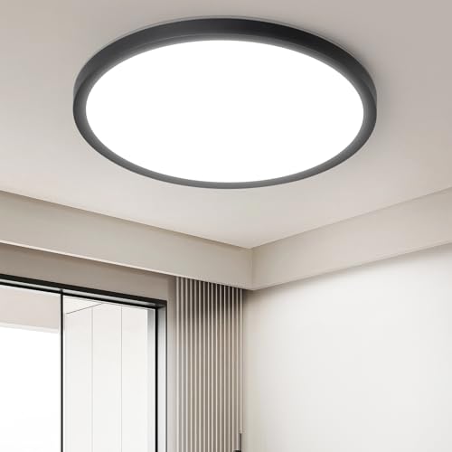 Plafonnier LED salle de bain ZMH 15W blanc froid rond de 18cm