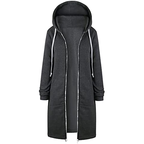 SHOBDW Women's Hooded Long Sleeve Coat Cover