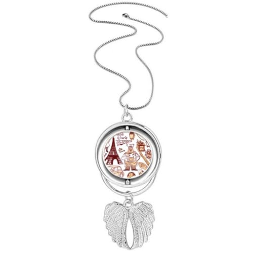 Collier Tour Eiffel et ailes d'ange, le cadeau d'anniversaire idéal
