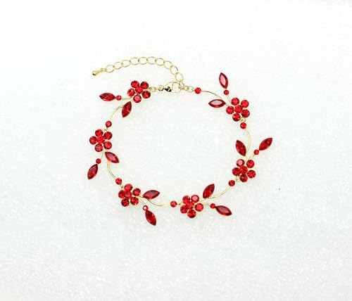 Image of Faship Gorgeous Rhinestone Crystal Floral Necklace Earrings Set
