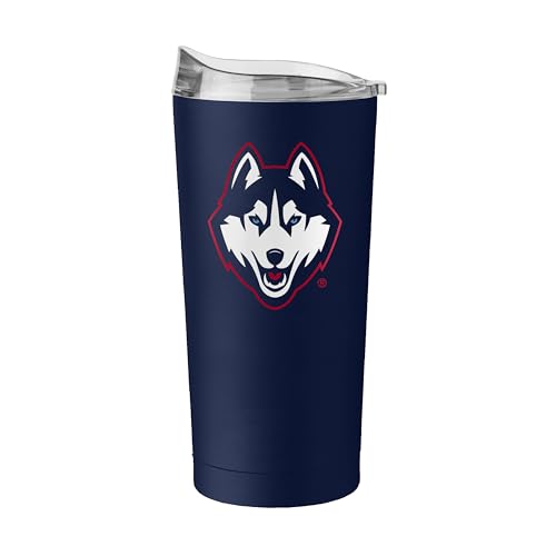 Image of Logo Brands 20 oz Powder Coat Tumbler- Insulated Tumbler with Lid for Water, Iced Tea or Coffee, Smoothie and More