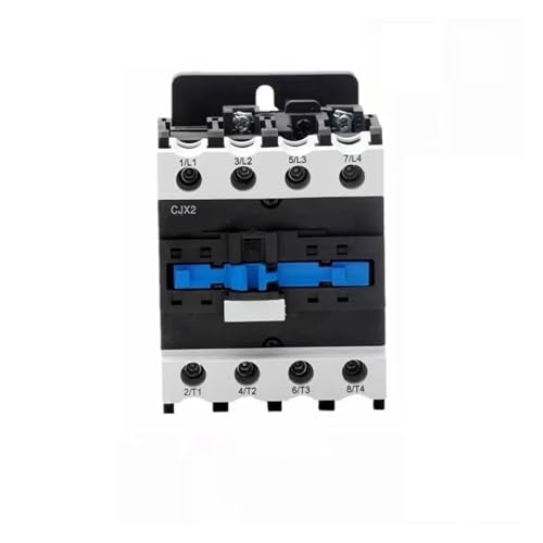 Contacteur de puissance AC 50A CJX2-5004 4NO pour montage sur rail DIN en tension 24V à 380V