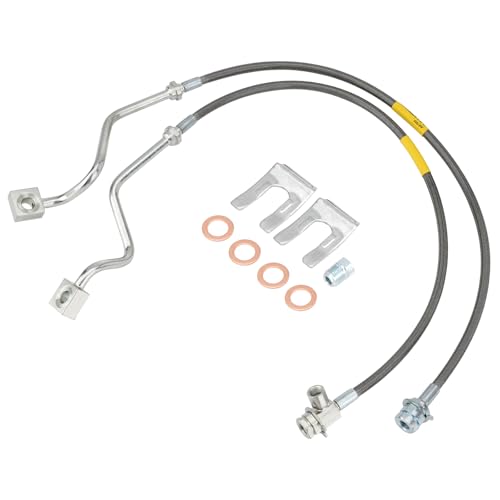 Racewill 2PCS Front Extended Brake Lines, Stainless Steel Brake Line