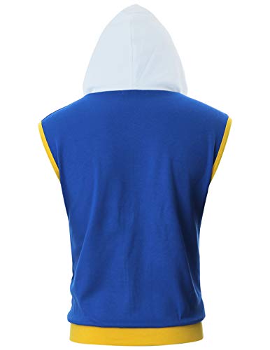 Image of Ohoo Mens Slim Fit Sleeveless Lightweight Zip Up Hooded Sweatshirt Vest Hoodie