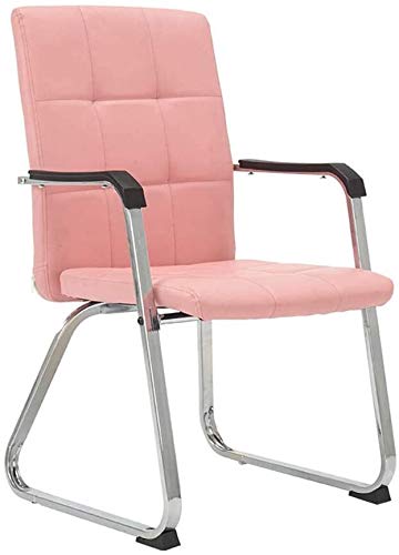 Computer Office Chair Task Chair Ergonomic Design Office Chair Seat Armrests Lifting Legs Leather/Steel Mesh Household Leisure Modern Size Pink (Color : Pink)
