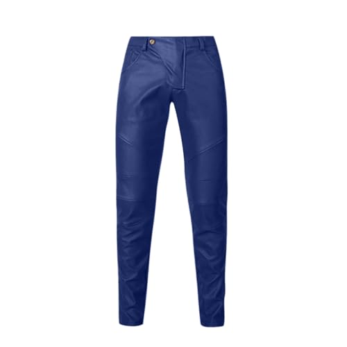 Men's Casual Leather Pants Motorcycle Cowboy Style Handmade Cowhide Slim Fit Comfortable Trousers for Daily Wear2