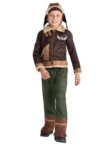 Dress Up America Aviator Costume for Kids - Fighter Pilot Dress-Up Set for Boys and Girls