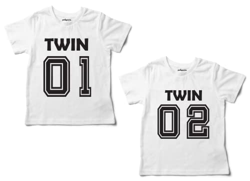 Image of Baby Twins Buy One Get One Free Clothing Newborn Infant Baby Boy Girl T-Shirt Funny Jumpsuit Newborn Unisex Outfit 1 to 7 Year