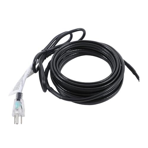 raseparter Heat Cable Heat Tape 18 Feet 120V 60HZ AC 8W/FT Commercial and Industrial Grade Black Versatile Application