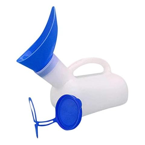 SIGMAPLUS Portable Unisex Urinal Bottle 1000ML with Lid and Funnel | for Elderly Kids and Patients | Camping Outdoor Travel | Leakproof Toilet Urinals | Emergency Male Female Pee Potty Cover